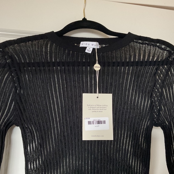 NWT transparent striped top by Bohme - Picture 5 of 10